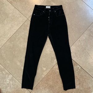 FREE PEOPLE High-Waisted Straight Leg Velvet Jeans
